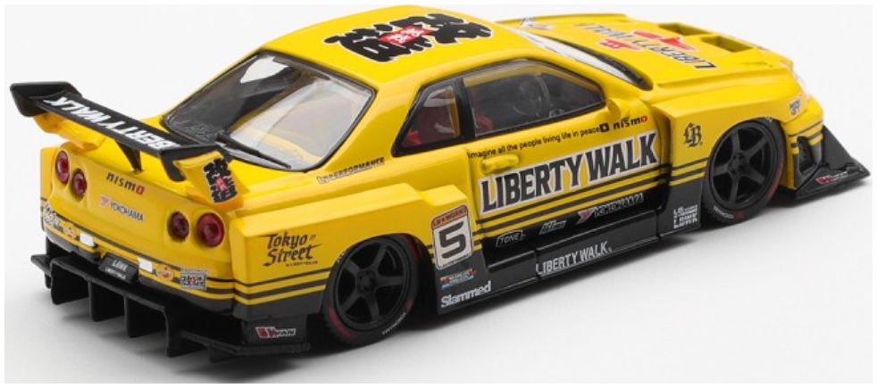 Nissan LB-ER34 Super Silhouette Skyline Sport Yellow (RHD) 1:64