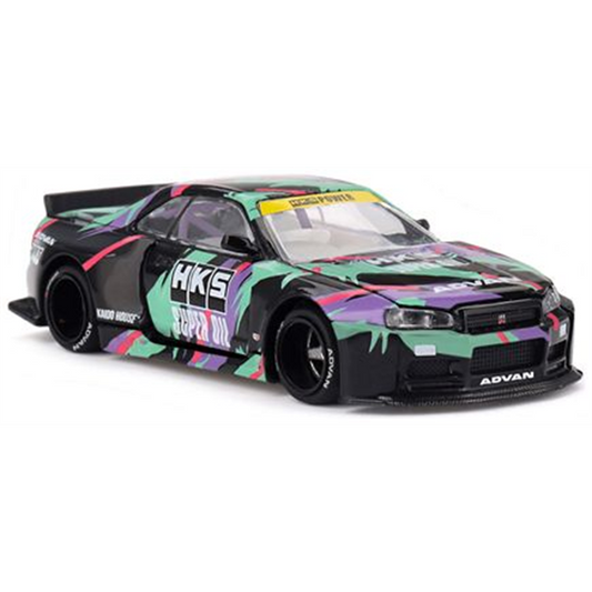 Nissan Skyline GT-R R34 Kaido Works (V2 Aero) HKS 1:64